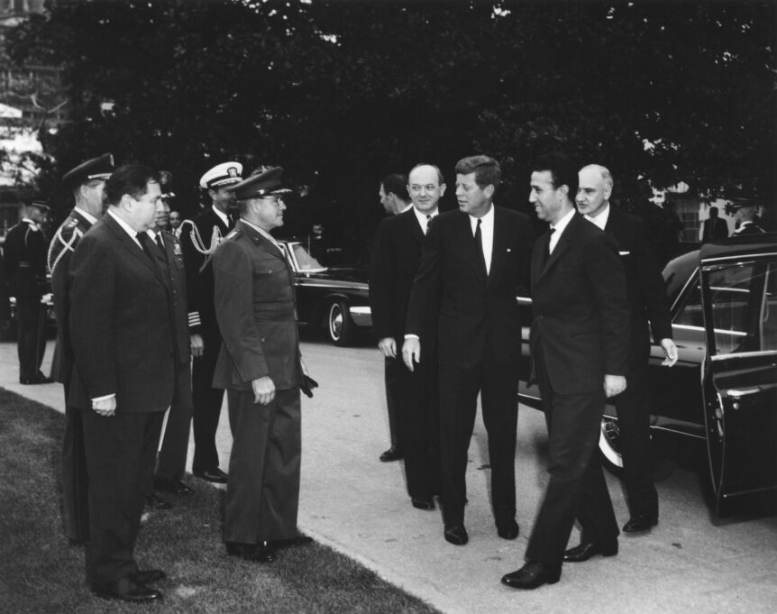 JFK White House Arrival Ceremony Algerian PM Ahmed Ben Bella