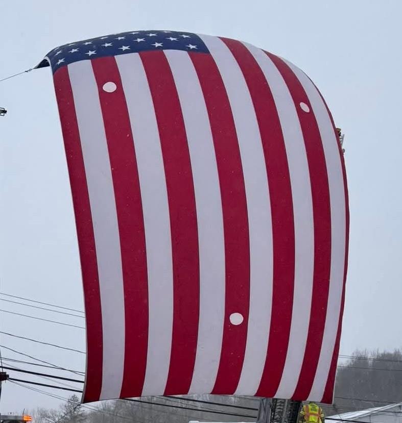 Giant US Flag with Holes for Wind