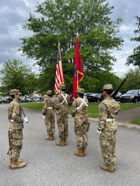 AJROTC colors with C/CSM