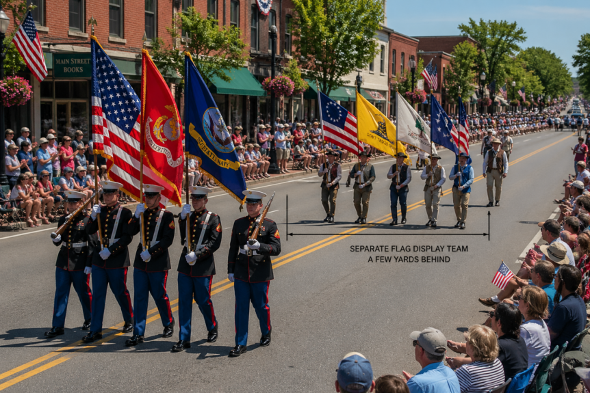 Color Guard and Flag Display Team Graphic