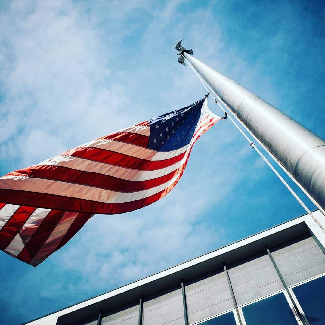 The American Flag At Half Staff The Drillmaster