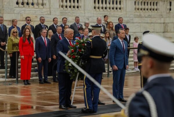 Officer Wreath Bearer at Tomb with President Trump 2026
