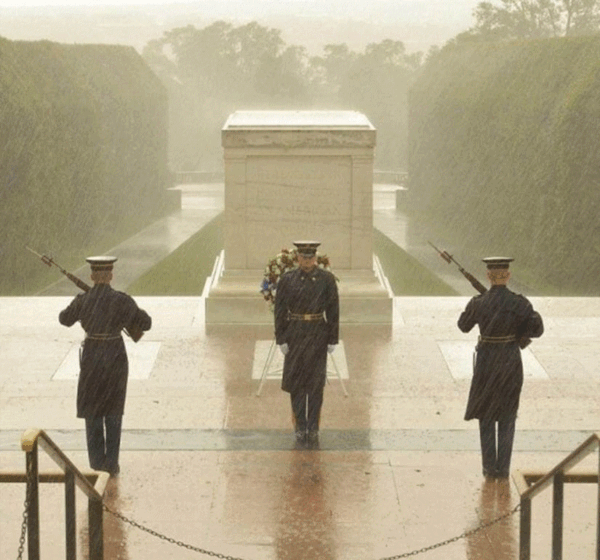 Tomb Guards during Hurricane Isabel