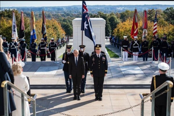 Split Colors at the Tomb of the Unknown Soldier Front