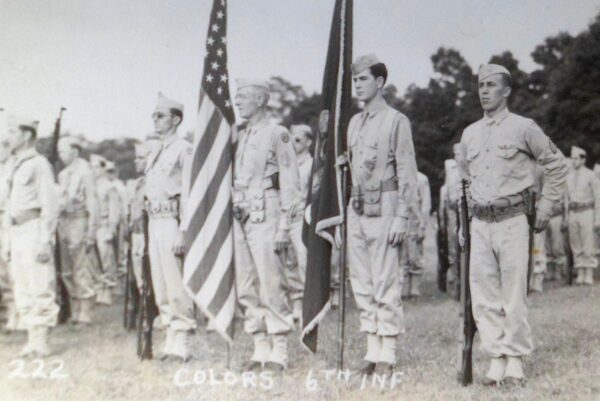 6th Infantry color guard