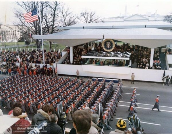 Nixon inauguration 2 full truck at parade