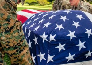 DoDPAA Sewn Mutilated Flag