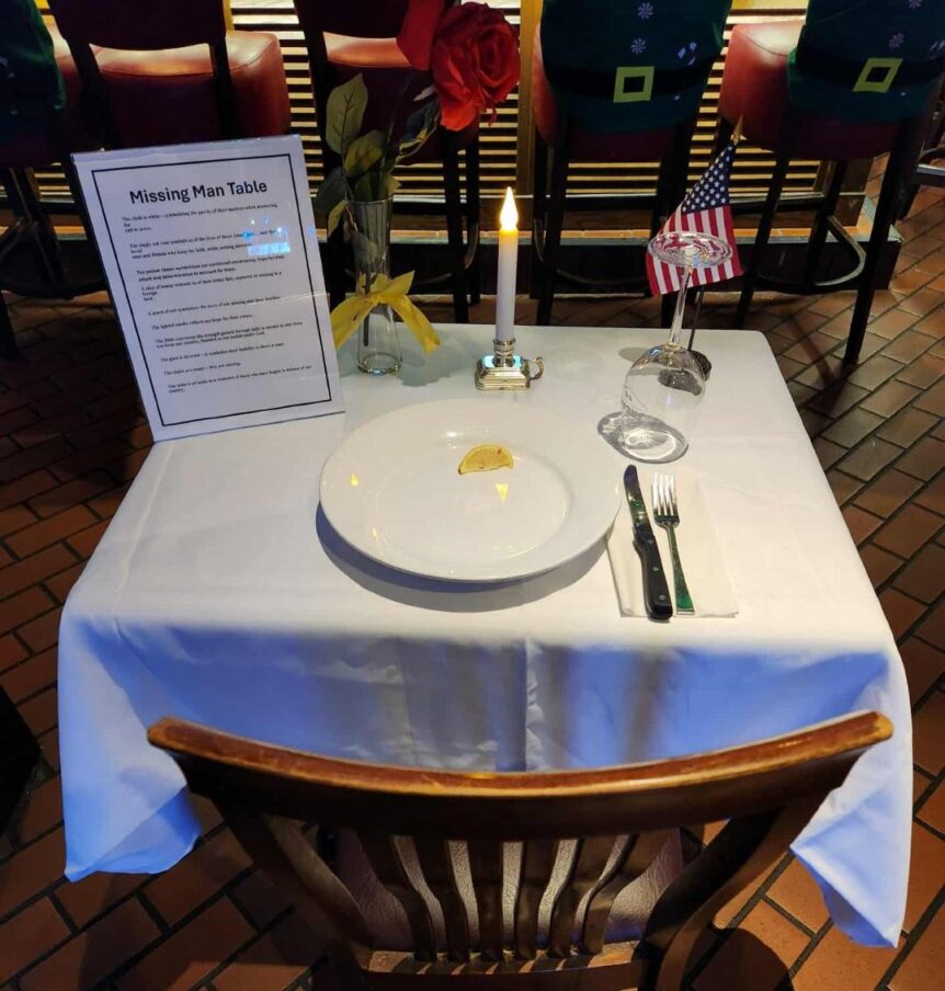 Missing Man Table - Properly Set Up