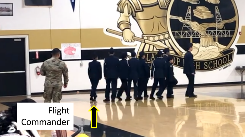 AFJROTC Proper Commander Position Through Column Right