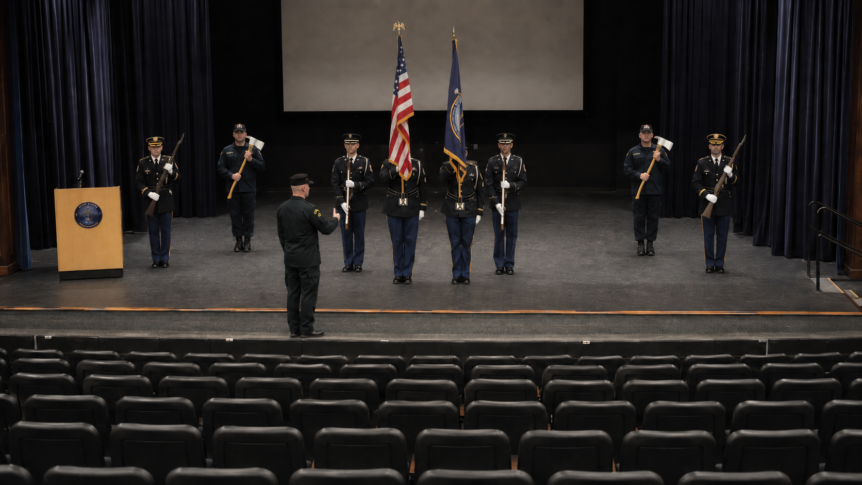 Color Guard with Ceremonial Axe Element